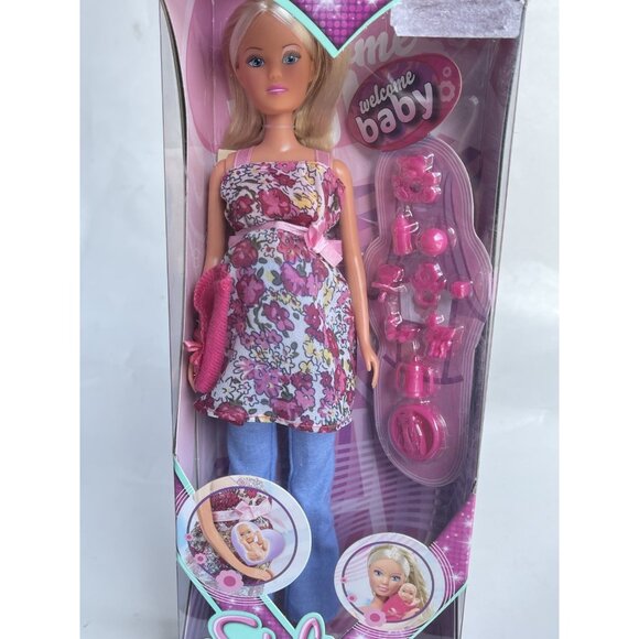 Simba Steffi Love Pregnant Doll Removable Open Tummy 11 Baby Accessories NEW - Picture 5 of 11